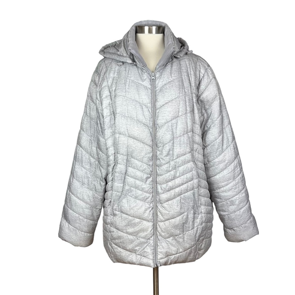 Xersion Gray Quilted Lightweight Jacket